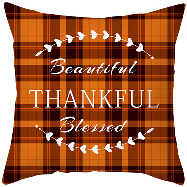 Maple Leaf Pumpkin Pillowcase Cover