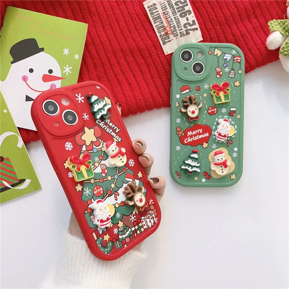 3D Santa & Deer Case