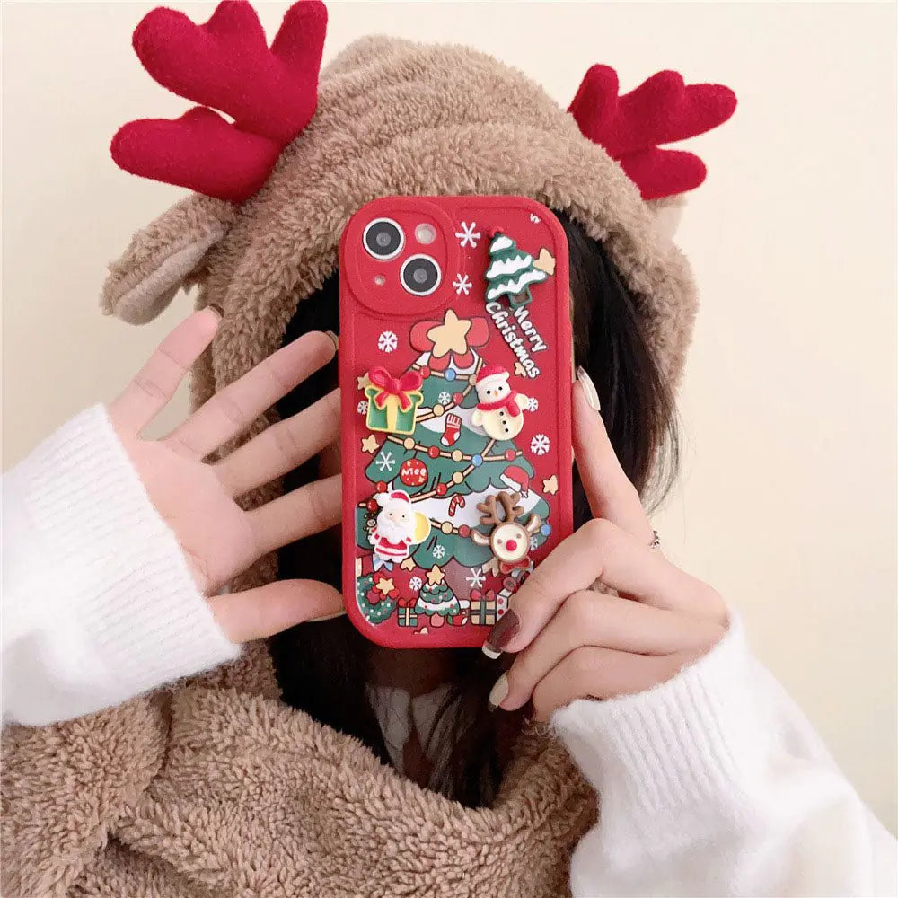 3D Santa & Deer Case