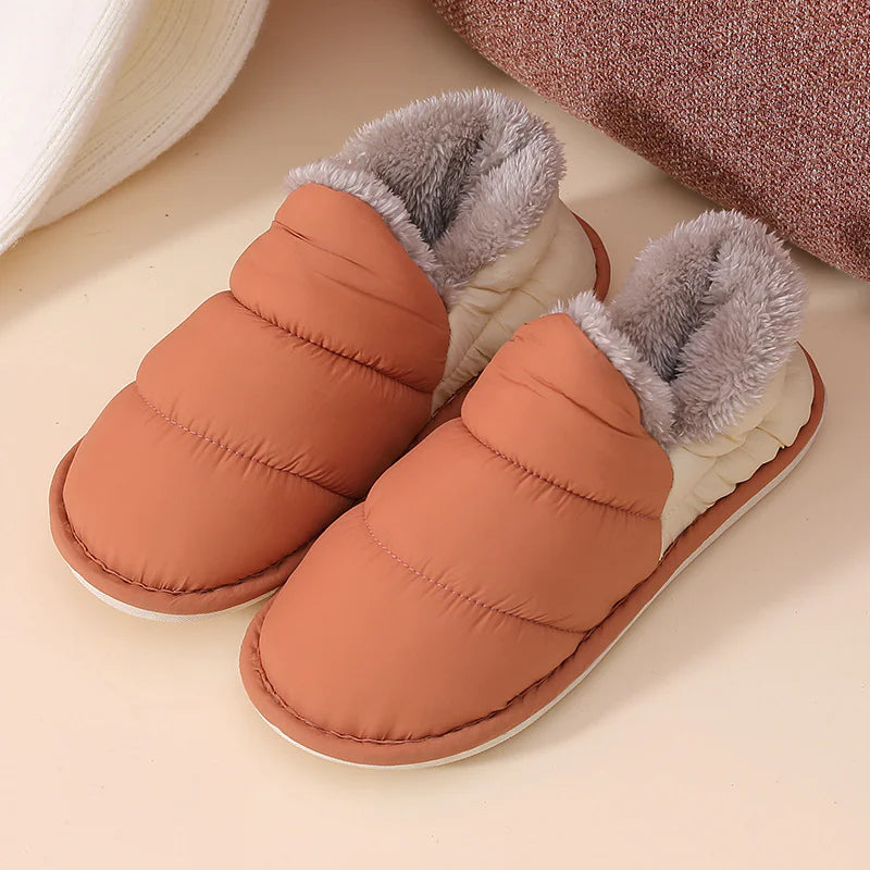 Winter Fur-Lined Rainproof Shoes