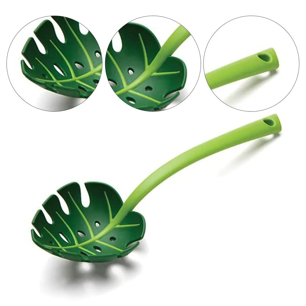 Leaf-Shaped Colander Spoon