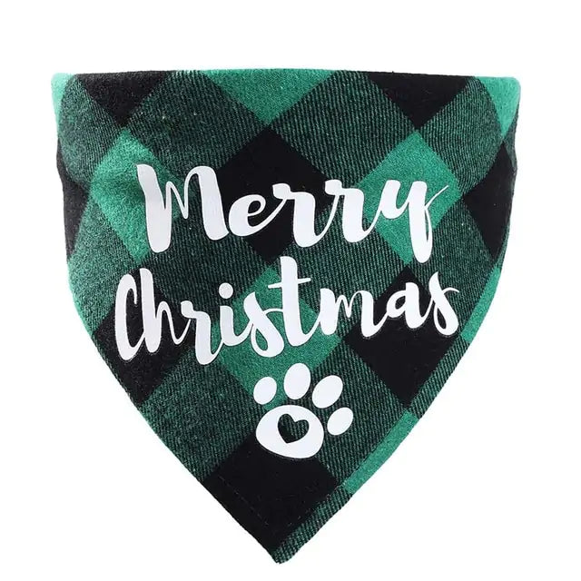 Christmas Plaid Pet Bandanas
