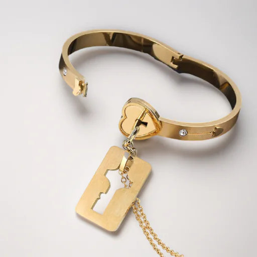 Couples Love Lock Bracelet + Necklace