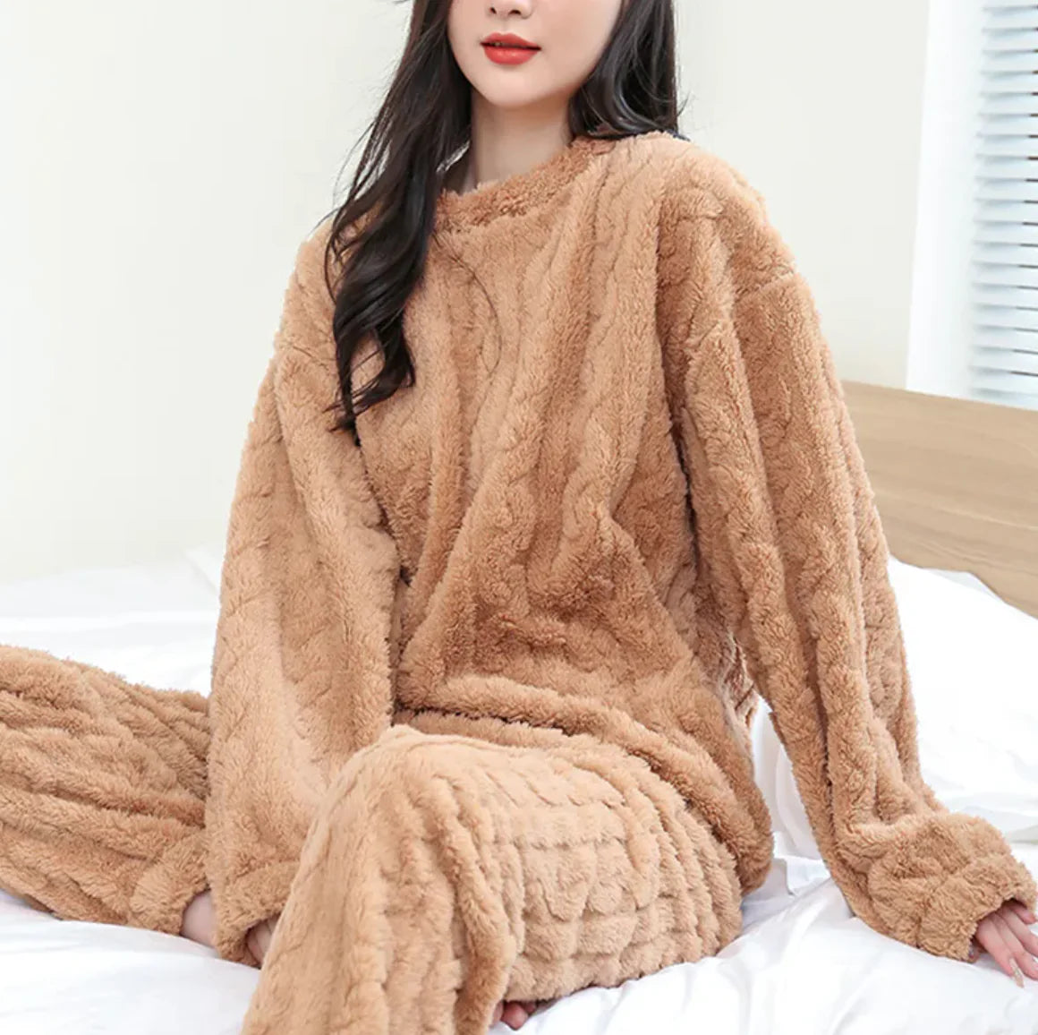 Fluffy Pajama Set