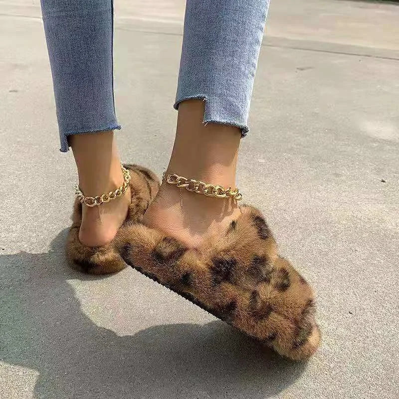 LV Fuzzy Slippers