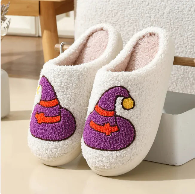 Spooky Witch Hat Slippers