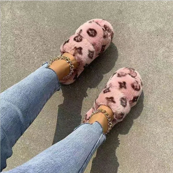 LV Fuzzy Slippers
