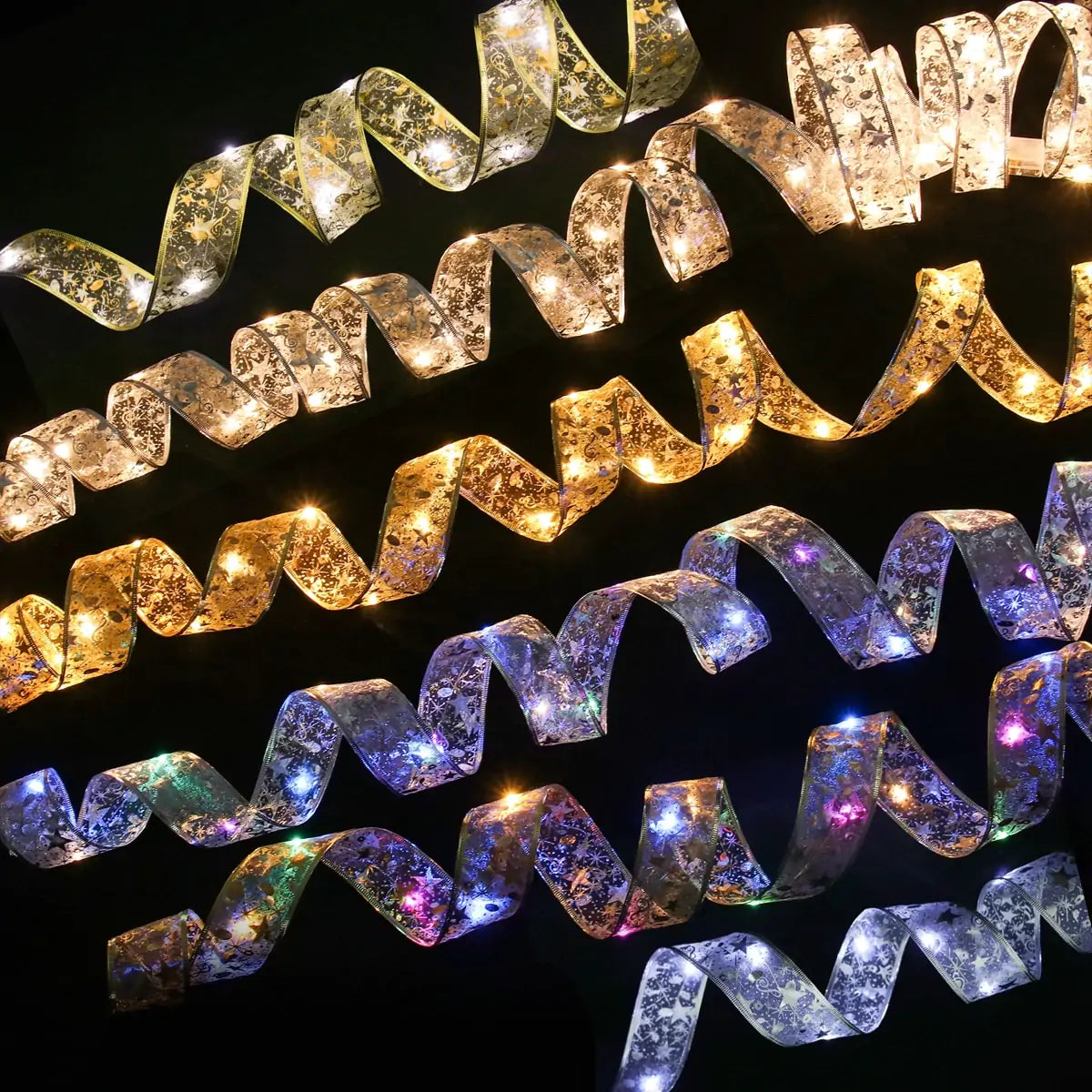Ribbon Christmas Lights