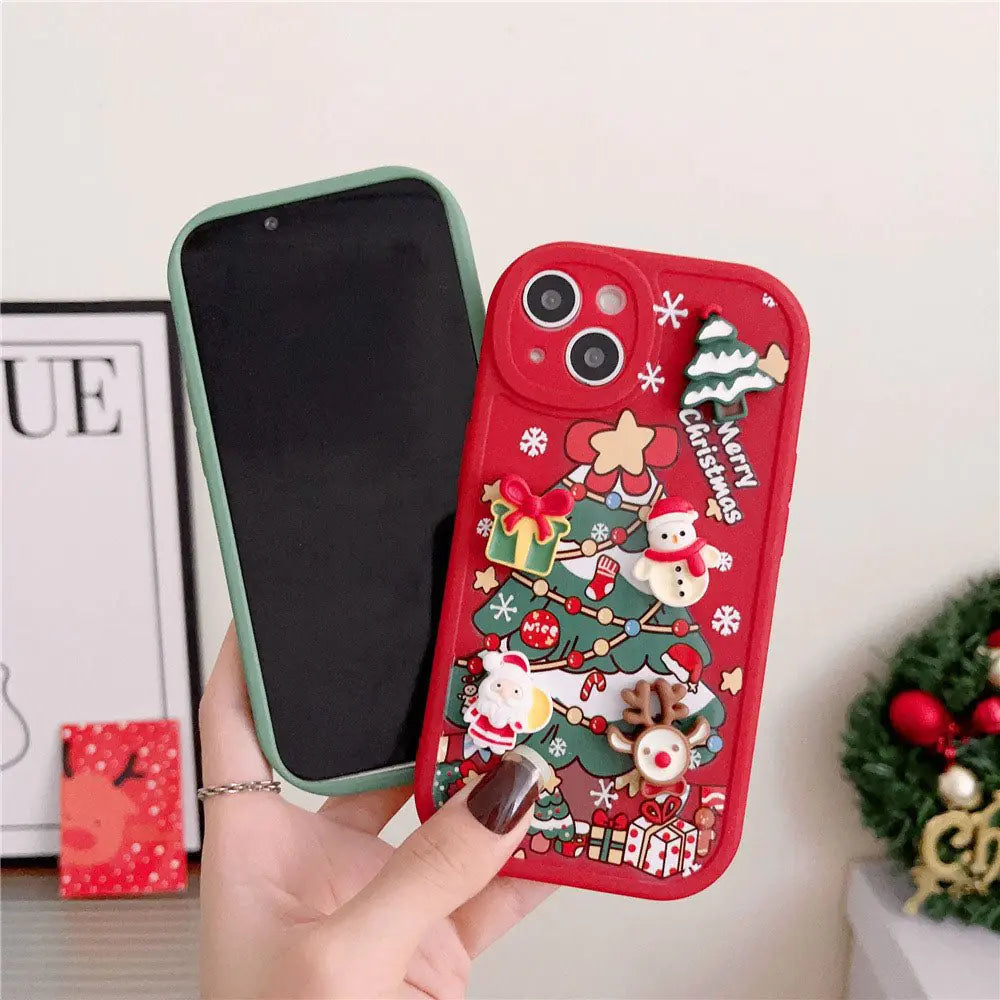 3D Santa & Deer Case