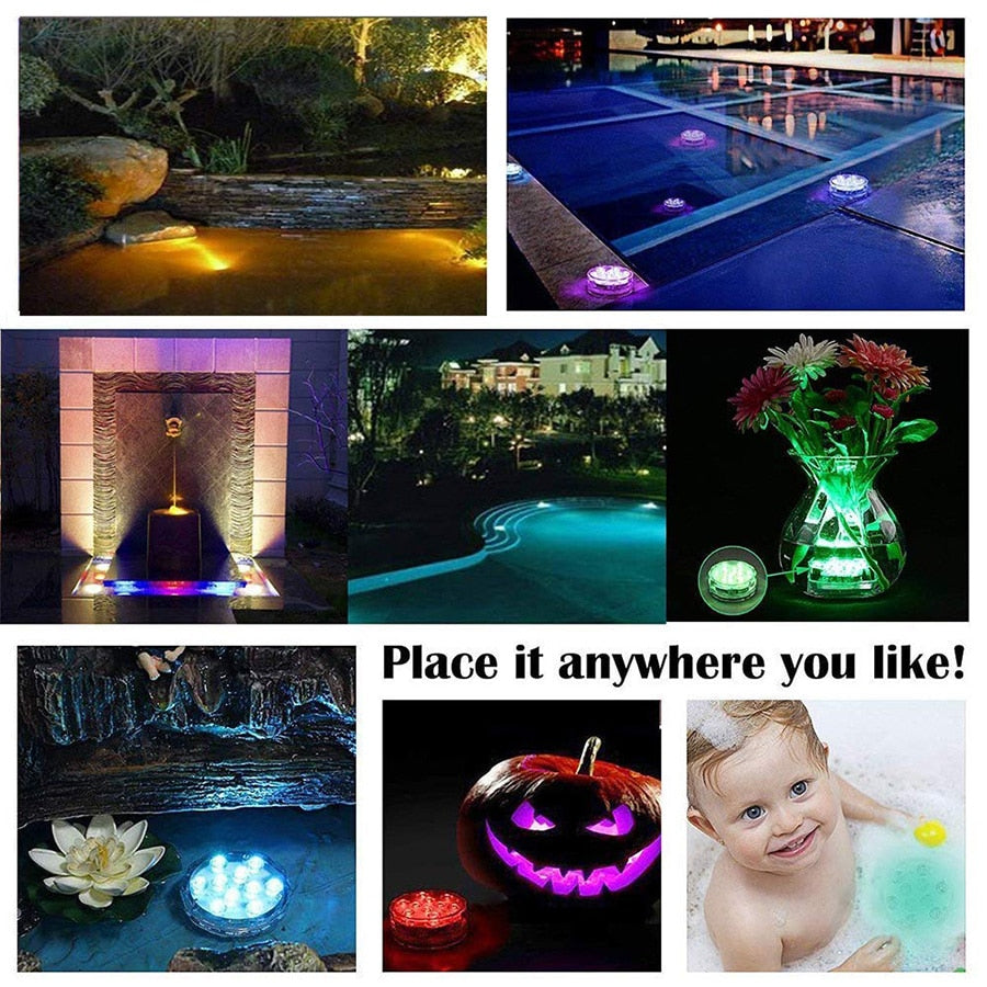 10 LED Remote Controlled RGB Battery Operated Light