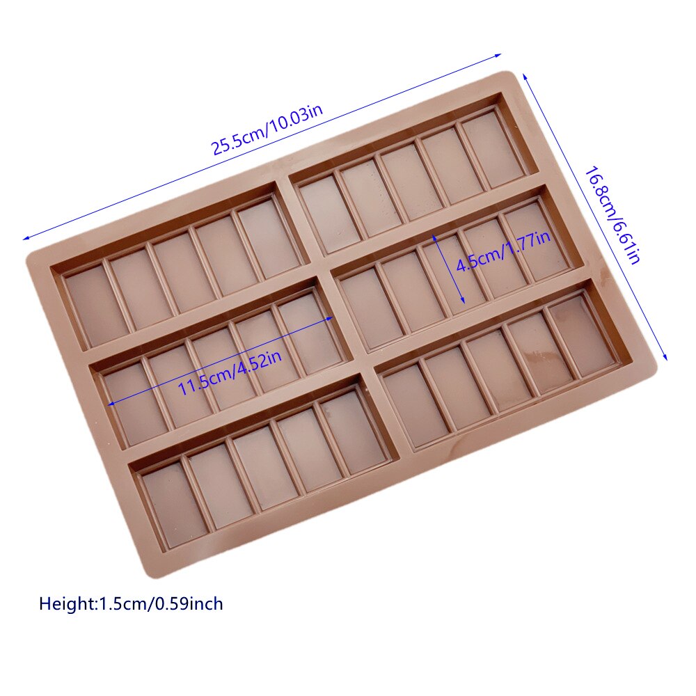 6 Cells Silicone Chocolate Mold
