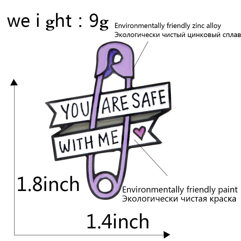 Safety Pin Brooch