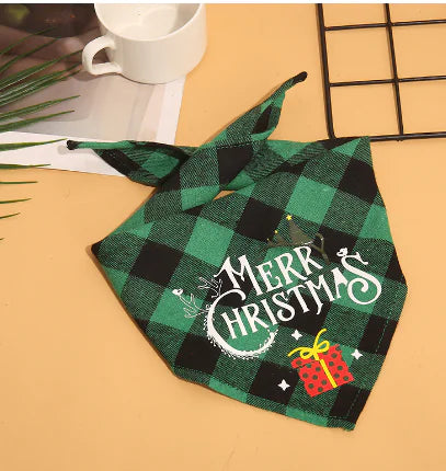 Christmas Plaid Pet Bandanas