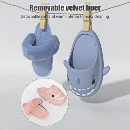 Plush Shark Slippers