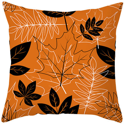 Maple Leaf Pumpkin Pillowcase Cover