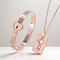 Couples Love Lock Bracelet + Necklace