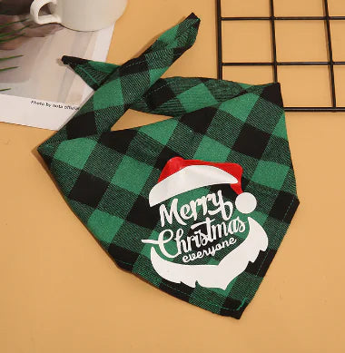 Christmas Plaid Pet Bandanas