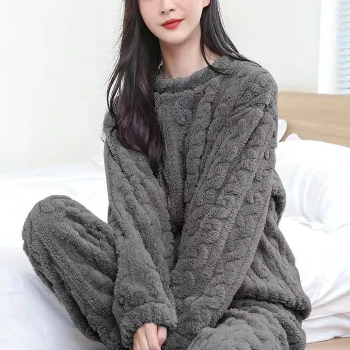 Fluffy Pajama Set