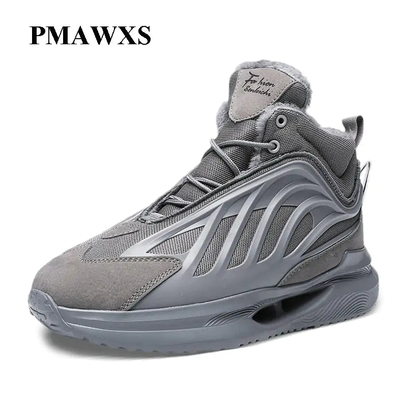 Mens Fur-Lined Warm Sneakers