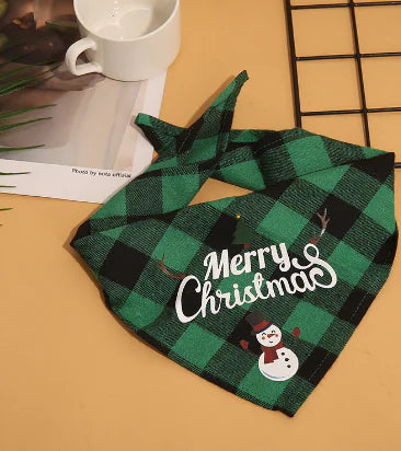 Christmas Plaid Pet Bandanas