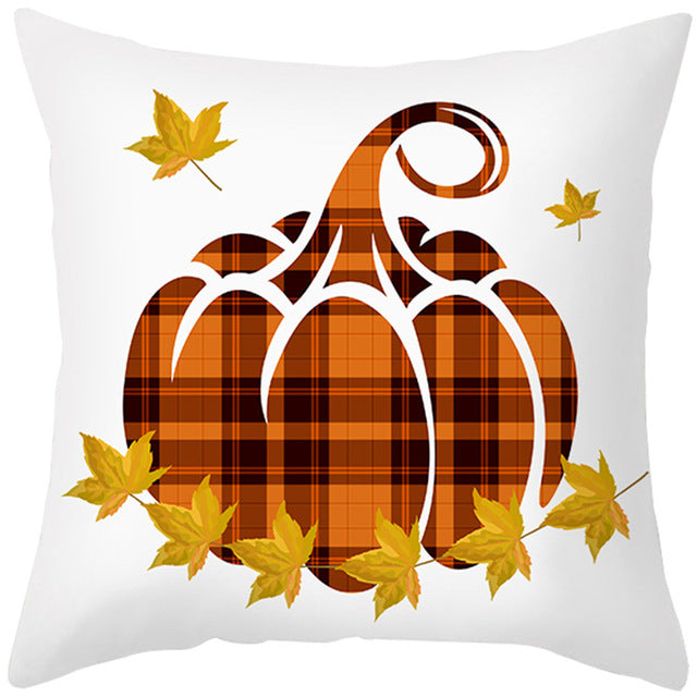 Maple Leaf Pumpkin Pillowcase Cover