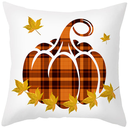 Maple Leaf Pumpkin Pillowcase Cover