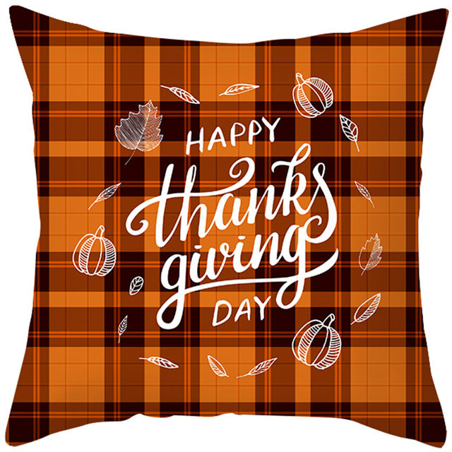 Maple Leaf Pumpkin Pillowcase Cover