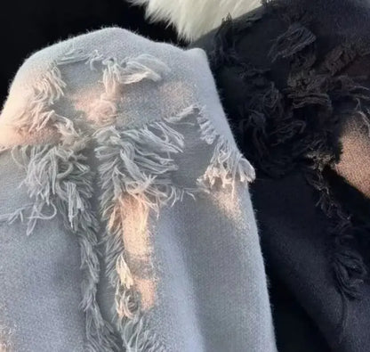 Distressed Bleached Ripped Sweater