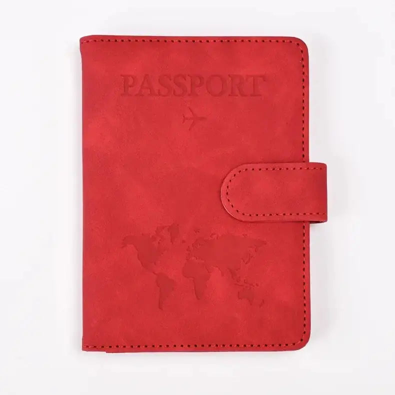 Faux Leather Passport and Card Holder