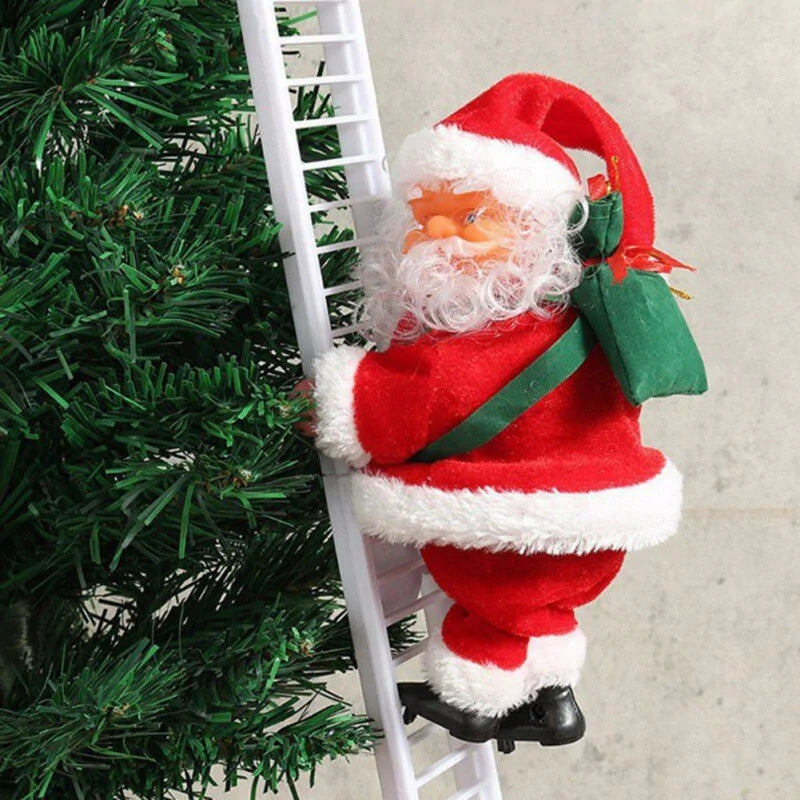 Santa Climbing Ladder Decoration