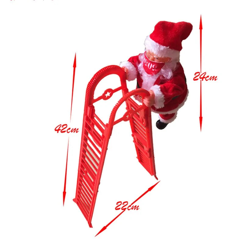 Santa Climbing Ladder Decoration