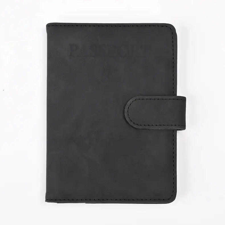 Faux Leather Passport and Card Holder