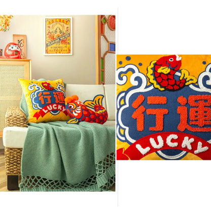 Lucky Koi Decorative Pillow