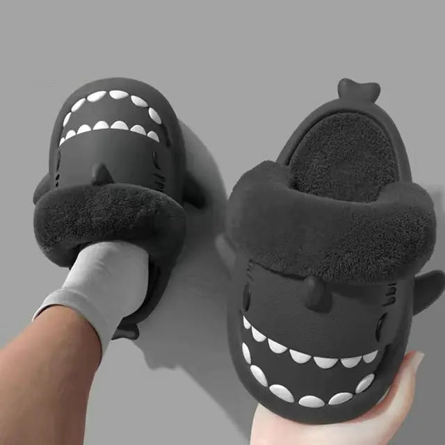 Plush Shark Slippers