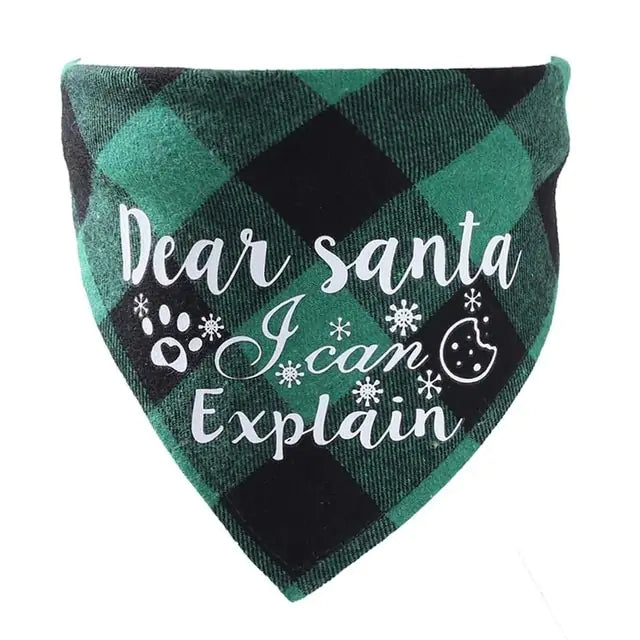 Christmas Plaid Pet Bandanas