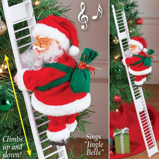 Santa Climbing Ladder Decoration