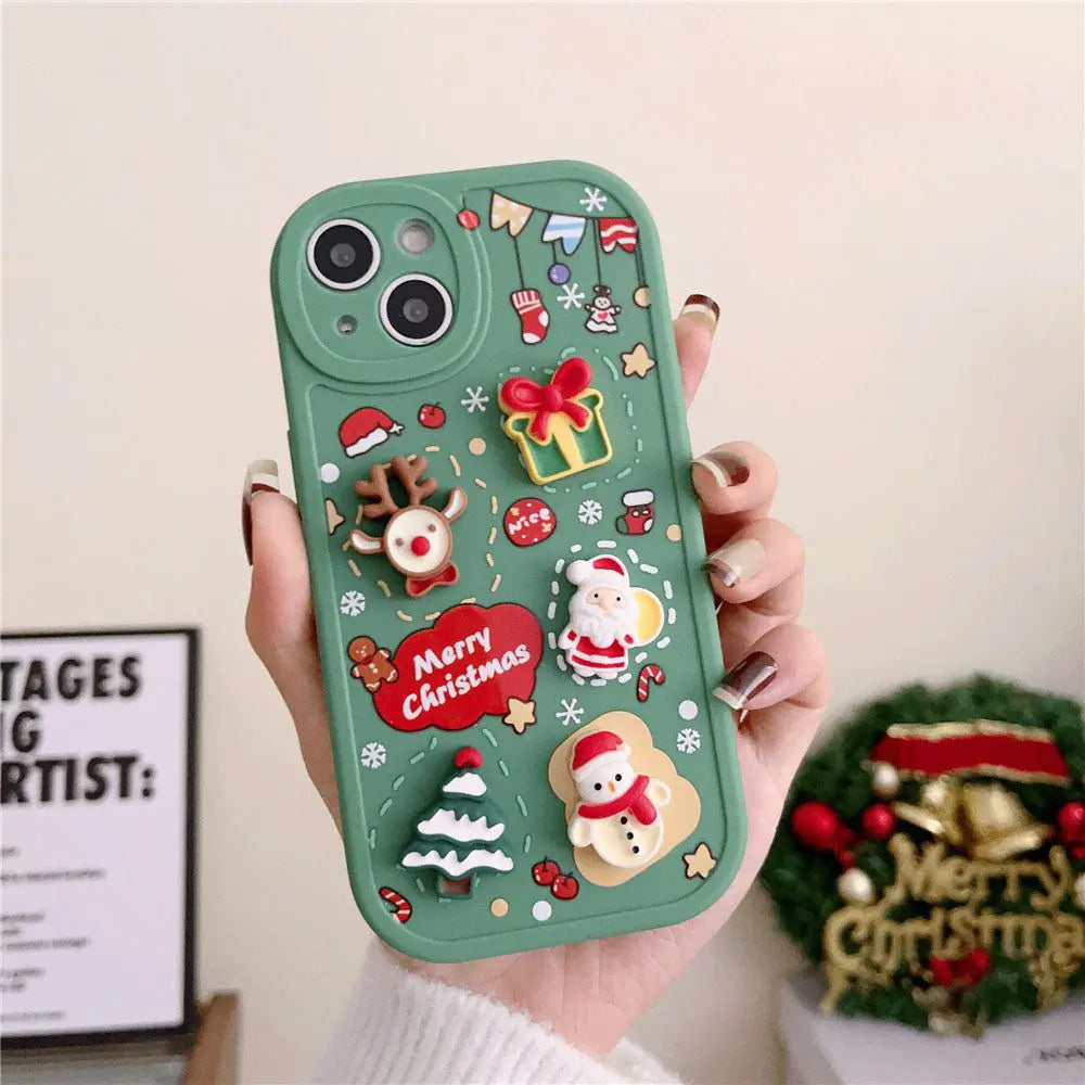 3D Santa & Deer Case