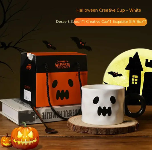 Pumpkin Ghost Ceramic Mug