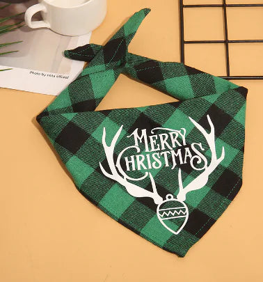 Christmas Plaid Pet Bandanas