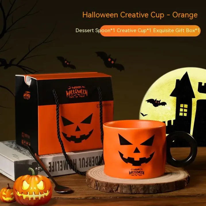Pumpkin Ghost Ceramic Mug