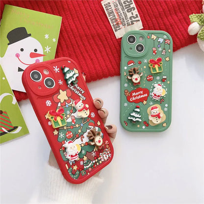 3D Santa & Deer Case