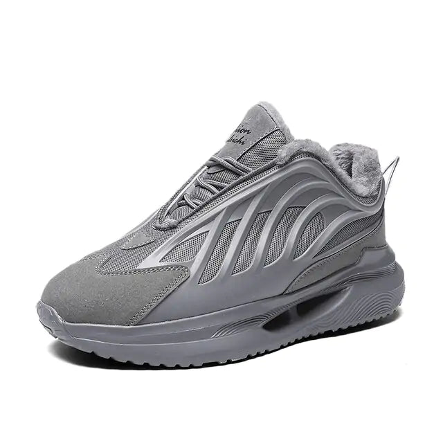 Mens Fur-Lined Warm Sneakers