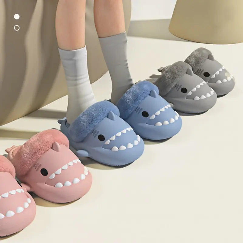 Plush Shark Slippers
