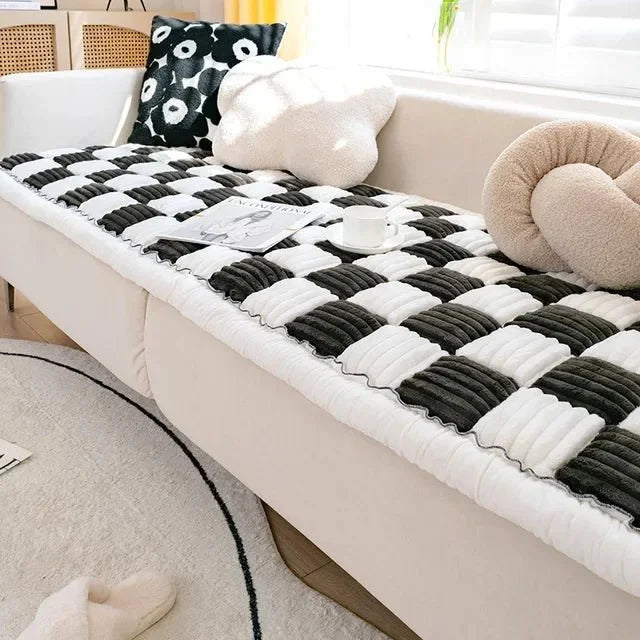 Checkered Sofa Cover