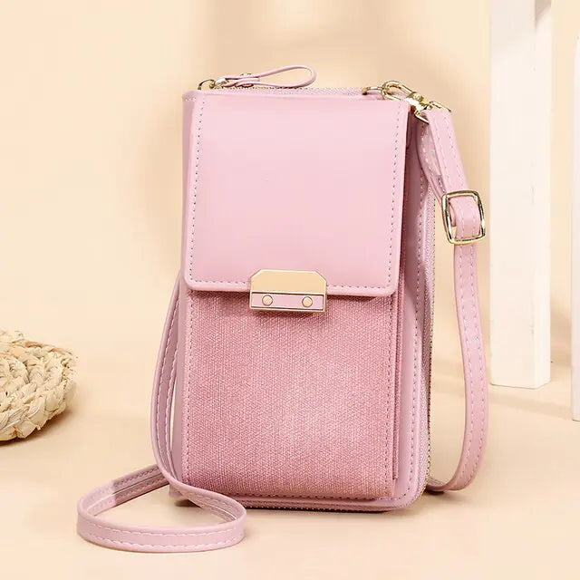 Faux Leather Ladies Wallet Crossbody Bag