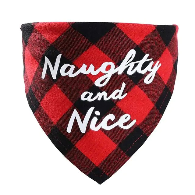 Christmas Plaid Pet Bandanas