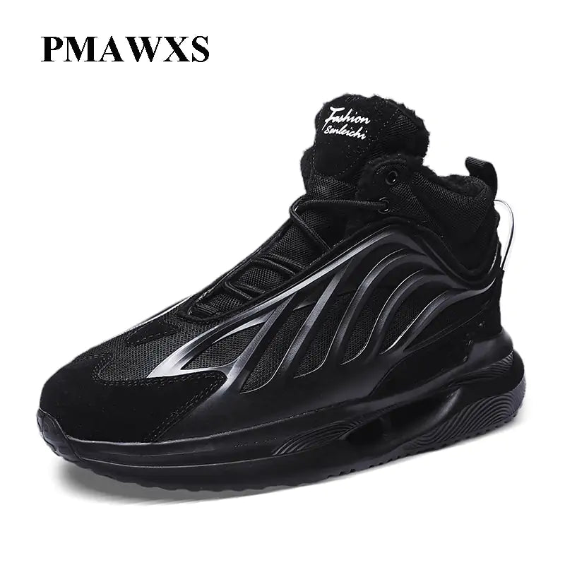 Mens Fur-Lined Warm Sneakers