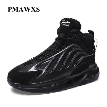 Mens Fur-Lined Warm Sneakers