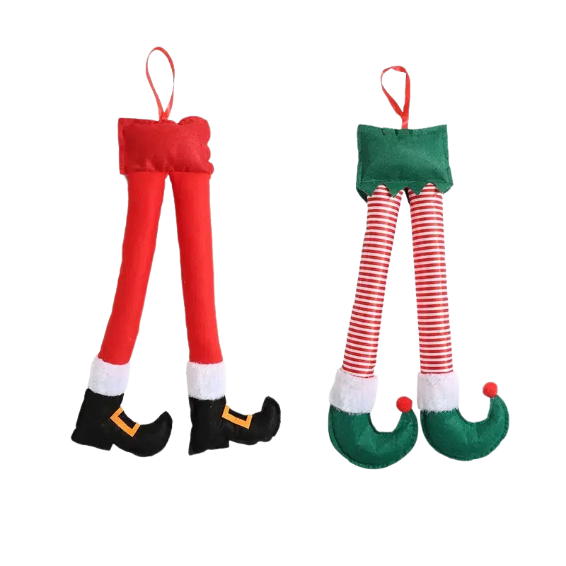 Elf & Santa legs Car Accessory