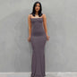 Satin Slip Backless Maxi Dress